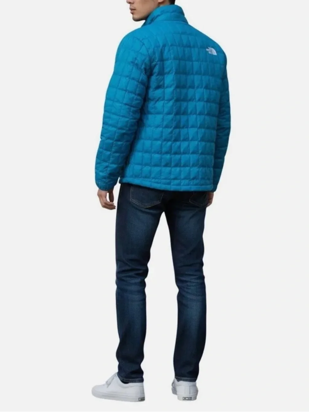 The North Face Mens Thermal Insulated Jacket Digital Steel Blue Travel .